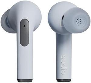 Sudio N2 Pro True Wireless Bluetooth in-Ear Earbuds with ANC - Multipoint Connection, IPX4 Water Resistant, USB-C and Wireless Charging, Microphone, 30h Play Time with Charging Case (Blue)