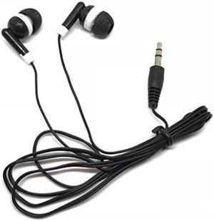 TFD Supplies Wholesale Bulk Earbuds Headphones 200 Pack for iPhone, Android, MP3 Player - Black