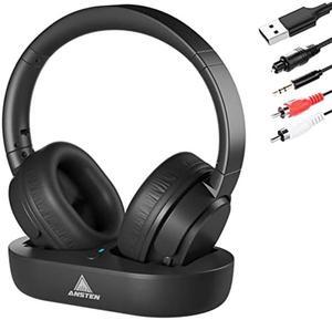 ANSTEN [(2023 Upgraded)]  Wireless Headphones for TV Watching with Digital Optical RCA AUX Transmitter Charging Dock, Over Ear Headset for Seniors, 30 Hrs Audio Playtime, No Audio Delay, Plug n Play