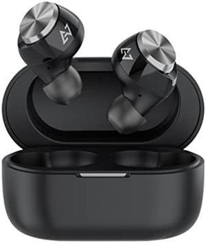 AVIOT TE-D01v Earphones Wireless Bluetooth Earpiece Noise Cancelling Earbuds,60 Hours Playtime, Deep Bass, IPX4 Waterproof, Multipoint, Gaming Model,Microphone for Hearing External Sounds (Black)