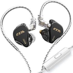 HiFi in-Ear Monitor,CCA CS16 IEM Earphones/Headphones/Earbuds 8 BA Units Per Side,Aluminum Alloy Shell Custom Made Sound Performance for Musician Audiophile with Detachable Cable(with Mic, Black)