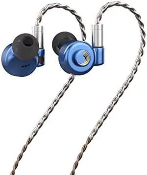 LETSHUOER D13 Custom 13mm Dynamic Driver in-Ear Monitor, DLC Diaphragm HiFi in-Ear Earphone IEMs with Dual Cavity Design (Blue, 3.5mm)