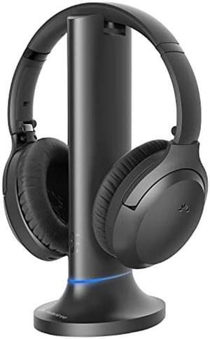 Avantree Opera - 35Hrs Comfortable Wireless Headphones for TV Watching with Bluetooth Transmitter & Charging Dock, Clear Dialogue Mode, Passthrough, Enhanced Volume for Seniors, 164FT Long Range