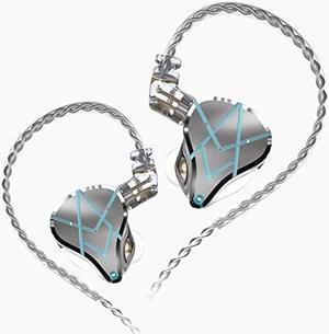 KZ ASX in-Ear Monitors, 10 Balanced Armatures Units per Side Customized HiFi IEM Wired Earphones/Earbuds/Headphones with Detachable Cable 2Pin for Musician Audiophile (Without Mic, White)