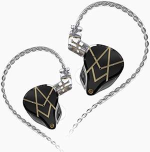 KZ ASX in-Ear Monitors, 10 Balanced Armatures Units per Side Customized HiFi IEM Wired Earphones/Earbuds/Headphones with Detachable Cable 2Pin for Musician Audiophile (Without Mic, Black)