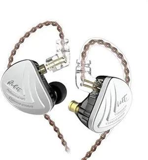 keephifi KZ AS16 in Ear Monitor Headphones, Over Ear Wired Earbuds IEM HiFi Earphones with 8BA Balanced Armature Driver 3.5mm Audio Plug Cable (Black,No Mic)