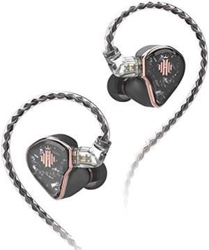 HIDIZS MD4 4 Balanced Armature Drivers HiFi in-Ear Monitors IEMs in-Ear Earphones,Active Noise Cancelling, Personalized Spatial Audio, Customizable Fit, Hybrid Banlance Armature Headphones (Black)