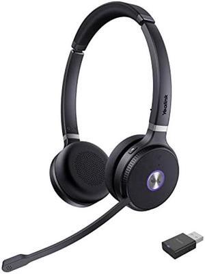 Yealink WH62 Portable Wireless Headset with Dongle Computer Headset with Microphone (for Teams Optimized, WH62 with Dongle)