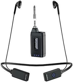 KIMAFUN 2.4G Wireless in Ear Monitor System, Stereo IEM System Neckband Headphone Earphone for TIK Tok Live Broadcast, YouTube Live Streaming, Live Sound Card, Speakers, Mixers, Drummers, DJs(G120)