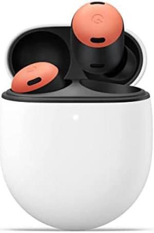 Google Pixel Buds Pro - Noise Canceling Earbuds - Up to 31 Hour Battery Life with Charging Case - Bluetooth Headphones - Compatible with Wireless Charging - Coral