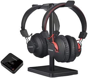 Avantree HT41899 Dual Bluetooth 5.0 Wireless Headphones for TV Watching (Set of 2) with Transmitter (Optical AUX RCA) & Headset Stand, Individual Volume Control, 40Hrs Playtime, Plug n Play, No Delay