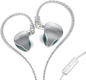 KZ-AST in-Ear Monitors, 24BA Top-Level Configuration HiFi Stereo Earphones, Lightweight Noise Isolating Stage IEM Wired Earbuds/Headphones for Musician Audiophile (with Mic, Green)
