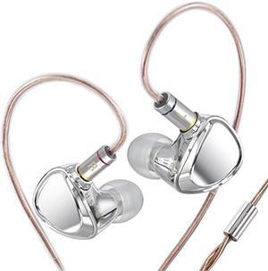 bsbaiss BS1 in Ear Monitor, Dynamic Hybrid 4BA+1DD Deep Bass Wired Earbuds Headphone, HiFi Stereo IEM Earphones with Detachable MMCX Connector for Audiophiles Musicians (Without Mic)