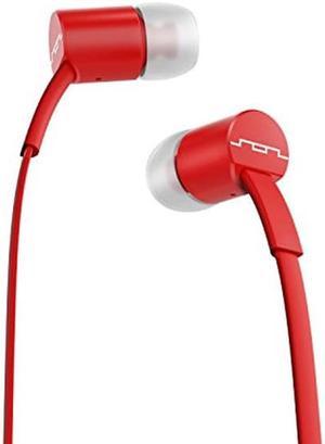 SOL REPUBLIC Jax Wired 1-Button In-Ear Headphones, Android Compatible, Tangle Free Cable, In-Ear Noise Isolation, 4 Ear Tip Sizes, Great For Calls, 1112-33 Red