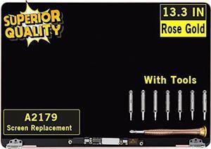 GBOLE Screen Replacement for MacBook Air A2179 2020 Year EMC 3302 MVH22 MVH42 MVH52 MWTJ2 MWTK2 MWTL2 Retina LCD Display Screen Full Assembly Complete Top Assembly 13.3" 2560x1600 (Rose Gold)