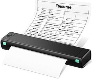 Odaro M08F Portable Wireless Letter Printer for Travel, Bluetooth Thermal Inkless Small Printer, Support 8.5" X 11" Letter Size Thermal Paper, Work with Laptop Phone and Pad - Black