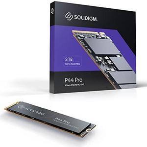 Solidigm(tm) P44 Pro Series 2TB PCIe GEN 4 NVMe 4.0 x4 M.2 2280 3D NAND Internal Solid State Drive, Read/Write Speed up to 7000MB/s and 6500MB/s, SSDPFKKW020X7X1...