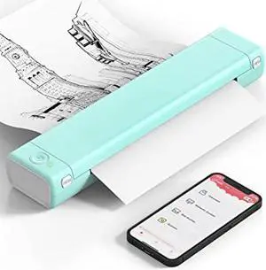 Phomemo M08F Portable Printer, 8.5'' x 11'' US Letter Mobile Compact Printer,Bluetooth Thermal Printer Compatible with Android, iOS & Laptop, Portable Printers Wireless for Travel,Home,School,Office