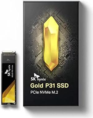 SK hynix Gold P31 2TB PCIe NVMe Gen3 M.2 2280 Internal SSD l Up to 3500MB/S l Compact M.2 SSD Form Factor SSD - Internal Solid State Drive with 128-Layer NAND Flash