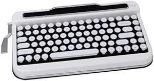 Penna Bluetooth Keyboard with White Chrome Keycap(US Language) (Switch-Cherry Mx Brown, Pure White)