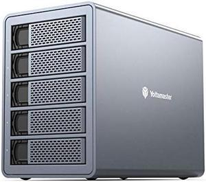 5 Bay Hard Drive Enclosure,Yottamaster Aluminum Alloy 2.5"/3.5" USB3.0 to SATA3.0 External HDD SSD Storage Enclosure,Support 5 x 18 TB Capacity,Ideal for Enterprise-Class Storage Solution[FS5U3]