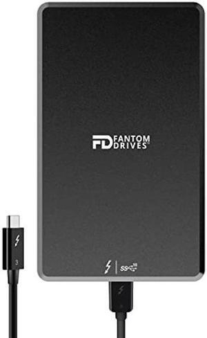 Fantom Drives Extreme 1TB External SSD - 2800MB/s, Thunderbolt 3 and 4, USB Type-C, Aluminum, 3D NAND TLC, TB3X-2300N1TB