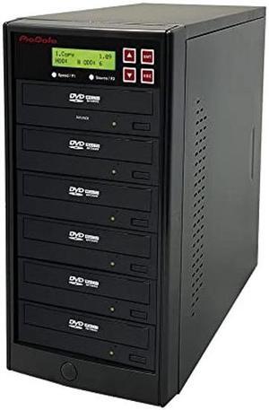 PIODATA 1 to 5 24X Burner M-Disc Support CD DVD Duplicator - Standalone Copier Duplication Tower PIO-S5T-DVD-BK