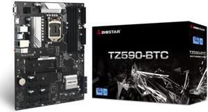 Biostar TZ590-BTC (Intel 10th and 11th Gen) LGA 1200 Intel Z590 9 GPU Support GPU Mining Motherboard.