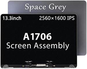 A1706 A1708 Screen Replacement for MacBook Pro Retina Late 2016 Mid 2017 EMC 3071 EMC 3163 EMC 3164 Full LCD LED Screen Assembly Display MLH12 MNQF2 MPXV2LL/A (Space Grey)