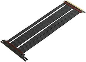 LINKUP - Extreme4+ PCIe 4.0 X16 Riser Cable [RTX4090 RX6950XT x570 Z690 Tested] Twinax Shielded High-Speed Vertical Mount Gaming PCI Express Gen4|Universal 90 Degree Socket {60cm}