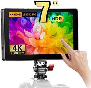 Desview R7II Camera Field Monitor 7 inch 2600nits Touch Screen Full HD 1920x1200 IPS 4K HDMI with HDR 3D LUT Waveform False Color Peaking Focus Assist Full Features Video Monitor for DSLR Camera