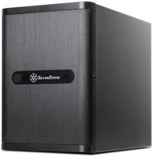 SilverStone Technology Premium Mini-ITX/DTX Small Form Factor NAS Computer Case, Black (DS380B)