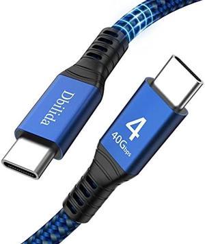 Dbilida Cable for Thunderbolt 4 Cable 3.3ft, Nylon Braided 40Gbps USB C Cable with 100W PD, 40Gbps, 8K Display Compatible with Thunderbolt 3 Cable, USB4, USB C, Hub, SSD, Docking and More