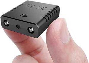 Smallest WiFi Spy Hidden Camera Mini Wireless Camera HD Indoor Home Smallest Spy Nanny Cam Security Cameras with Motion Detection/Night Vision/Cloud Storage for iPhone/Android Phone/iPad/PC