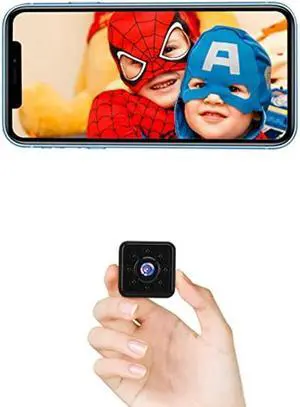 Mini Spy Camera, 1080P HD WiFi Hidden Camera with Audio, Tiny Compact Indoor Security Cam Nanny Cam with Auto Night Vision, Own Hotpot, Video Playback, Motion Detection, Small Home Surveillance Camera