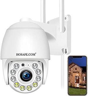 Security Camera Outdoor, Hosafe WiFi IP Camera Home Security System, Floodlight AI Motion Detection, Pan Tilt Auto Tracking, Two Way Audio, Color Night Vision, Waterproof Video Surveillance Camera