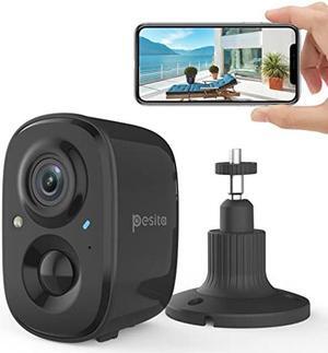 PESITA Security Cameras Wireless Outdoor, Battery Powered Cameras for Home Security Wireless WiF Outdoor Cameras with Spotlight,Siren,AI Motion Detection,Color Night Vision,2-Way Talk,Waterproof
