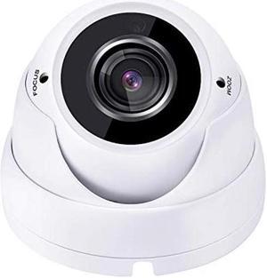 101AV 5 Megapixel 4in1 TVI/ AHD/ CVI/ CVBS(960H) 2.8-12mm Lens Security Surveillance Dome Camera DWDR IR Cut OSD menu for Indoor Outdoor CCTV Home Office (White) (1 Pack)