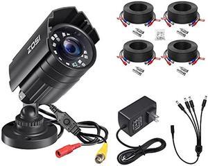 ZOSI 1080P HD 4-in-1 TVI/CVI/AHD/960H CVBS CCTV Camera, 4 Pack 100ft(30M) All-in-One Video Power Cables, Power Supply Adapter, 4-Way Power Splitter Cable for Home Security Camera Surveillance System
