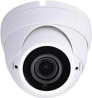 101AV 5MP 4in1 (TVI, AHD, CVI, CVBS) Indoor Outdoor Dome Camera DWDR OSD menu for CCTV DVR Home Office Surveillance Security (White) (5MP 2.8-12mm Lens, White)
