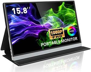 Portable Monitor for Laptop, INOO 15.8in FHD 1080P Laptop Monitor, Travel Second Monitor for Laptop, USB C Monitor with Smart Cover, External Screen for MacBook Computer Tablet Phone Xbox Switch PS5/4