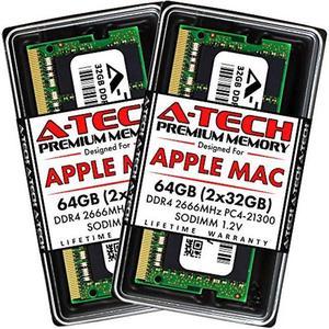 ATech 64GB Kit 2x32GB RAM for Apple iMac  Mac Mini 2018 2019  2020  DDR4 2666 MHz SODIMM PC421300  PC421333 260Pin SODIMM Memory Upgrade