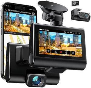 iZEEKER 4K Dash Cam Front and Rear Wi-Fi GPS, 4K+1080P Dual Dash Camera for Cars with 32GB SD Card, 3'' IPS Touchscreen, WDR, Night Vision, Parking Mode, G-Sensor, 2 Mounting Options