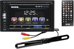 Sound Storm Laboratories DD764BR Car Audio Stereo System - 6.2 Inch Double Din, Touchscreen, Bluetooth Audio and Hands-Free Calling, CD Player, USB, Radio Receiver, Backup Camera