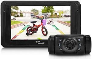 YADA | Vehicle Backup Camera Expandable System, 5" Dash Camera, Adjustable Rear View Car Monitor, Digital Wireless, Waterproof, Night Vision, Single or Split View Monitor