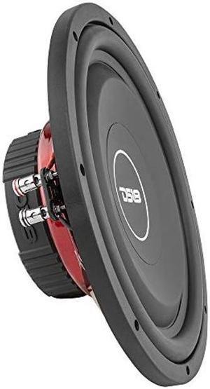 DS18 SRW12.4D Shallow Subwoofer - 12" Speaker, 440 MAX Power, 220W RMS, Rubber Edge and Paper Cone, Red Steel Basket, Dual Voice Coil, 4+4 Ohms Impedance