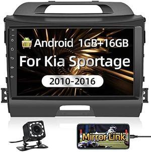 Car Radio for Kia Sportage 2010-2016 Android Car Stereo with GPS Navigation, 9" Touchscreen Car Radio with Bluetooth, RDS/FM, Backup Camera, WiFi, SWC, USB, iOS/Android Phone Mirror Link