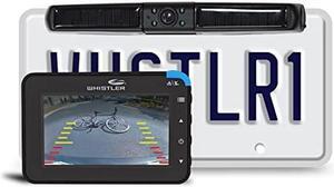 Whistler Backup Camera, 4.3" LCD Monitor, IP65 Weather Resistant, Solar Charging, No Hardwire, 110deg Wide Rear View with LED Lights, Backup Assist Grid Lines