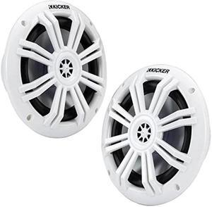 Kicker 49KM604W 6-1/2" 6.5" KM-Series 150W Peak/50W RMS Marine Speakers KM604W