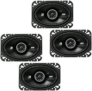 KICKER DSC460 4x6-Inch (100x160mm) Coaxial Speakers, 4-Ohm Bundle